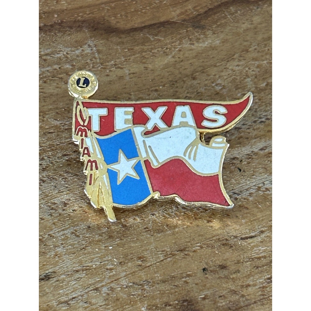 Lions Club International - Texas‎ Miami Flag Collectible Souvenir Lapel Pin